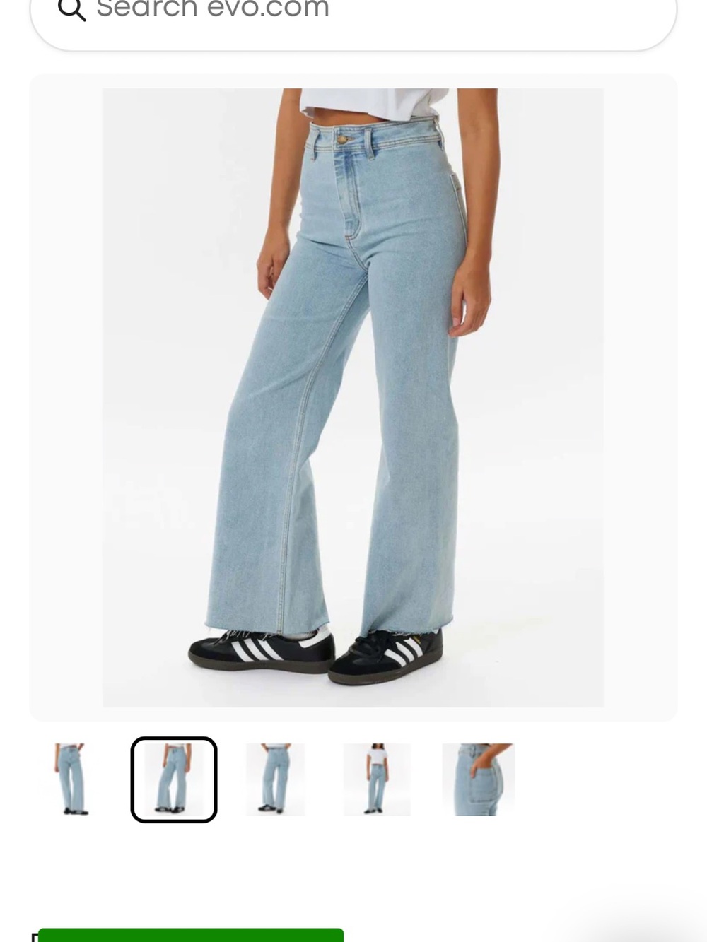 Rip curl Light Blue High-Waist Wide Leg Jeans - Women's